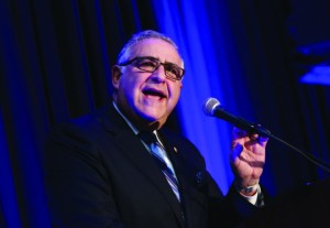 President of Yeshiva University Richard Joel delivering the keynote address at the Installation Dinner of the new OU leadership. Photos: David Miller/millerfolio.com