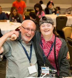 Jackie Schlanger from Teaneck, New Jersey, with his daughter Tamar. Photo: Claudio Papapietro